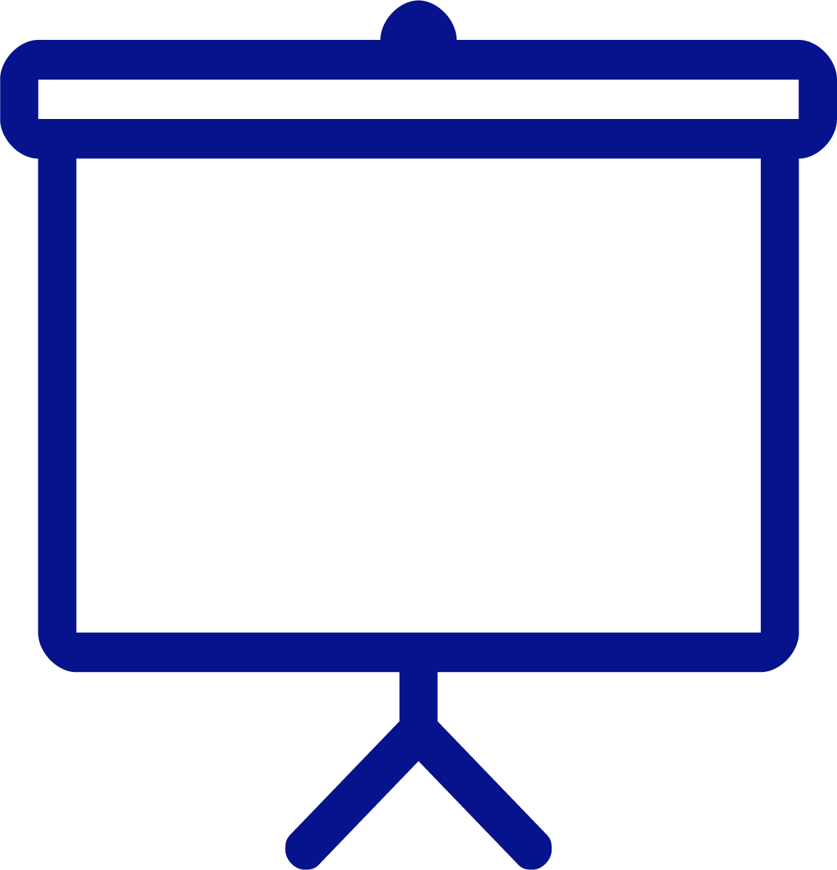 Presentation board icon representing expertise